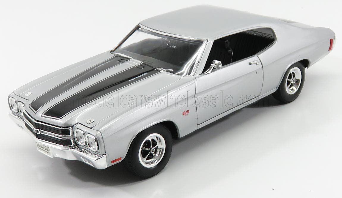 1:18 Welly - 1970 Chevrolet Chevelle SS 454 Coupe Silver Black