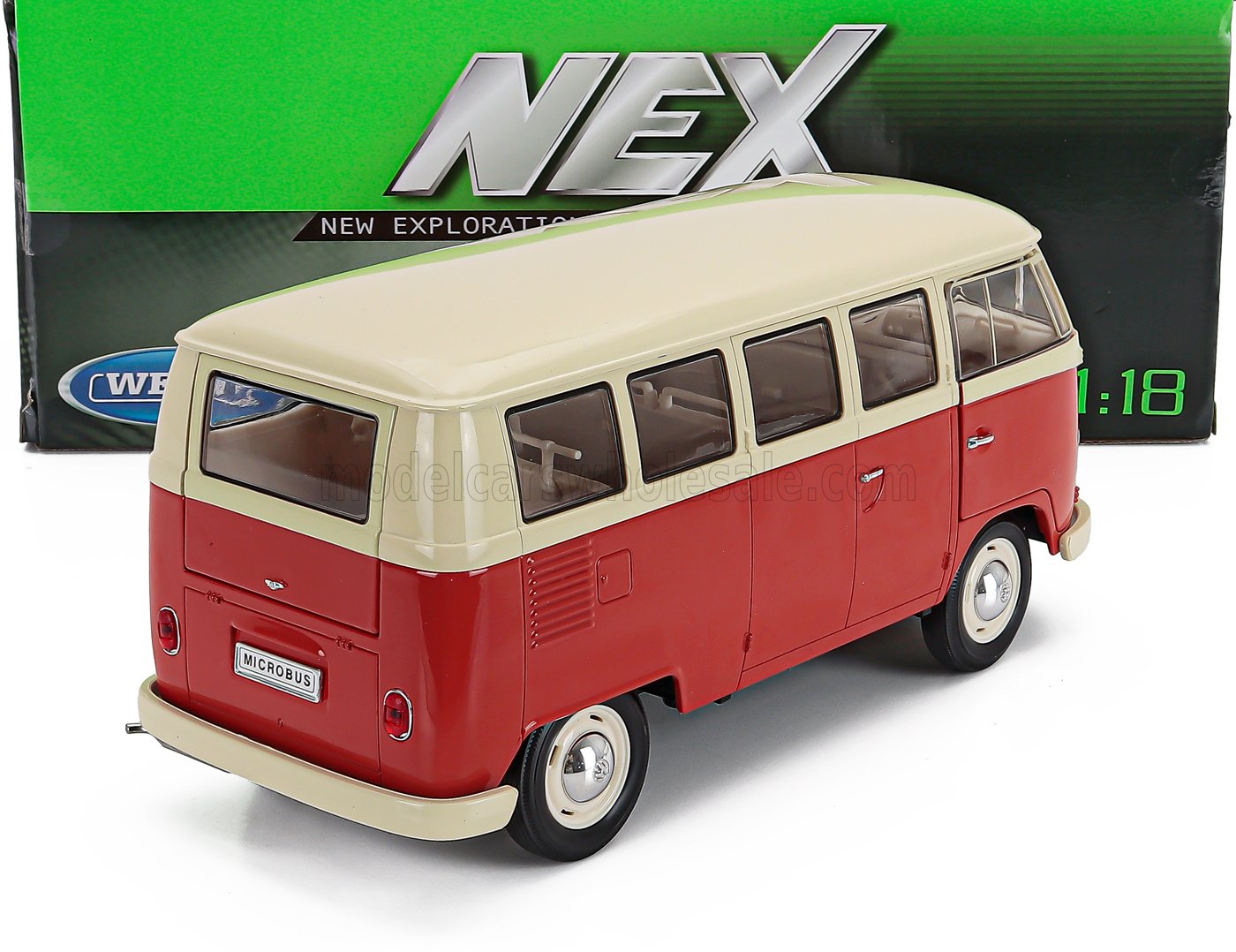 1:18 Welly - 1963 Volkswagen T1 Minibus Red Cream