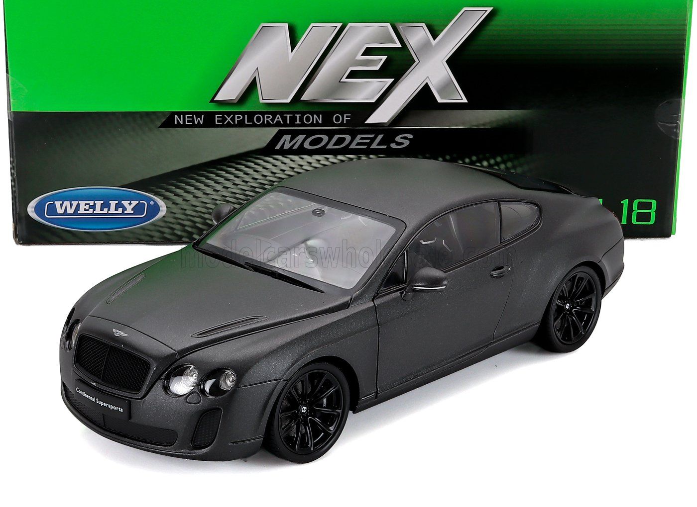 1:18 Welly - 2009 Bentley Continental Supersports Matt Grey Metallic