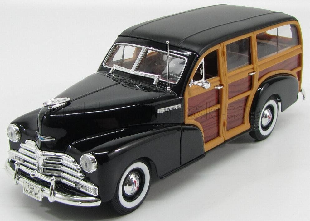 1:18 Welly - 1948 Chevrolet Fleetmaster Woody Black Wood