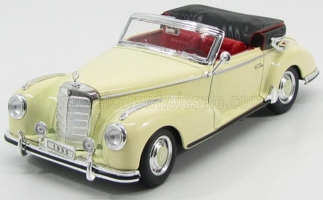 1:18 Welly - 1955 Mercedes-Benz 300S Cabriolet Open Cream