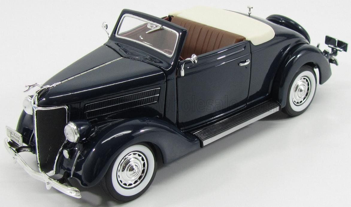 1:18 Welly - 1936 Ford Deluxe Cabriolet Open Blue