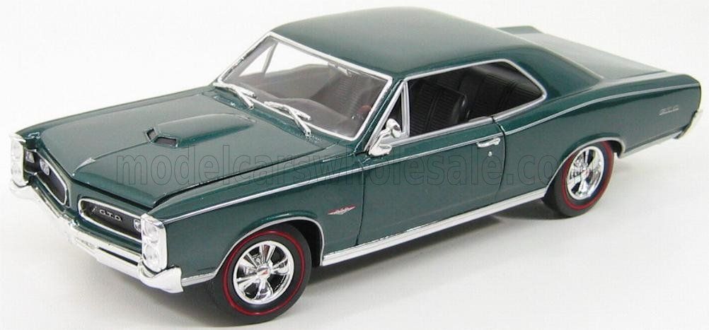 1:18 Welly - 1966 Pontiac GTO Coupe Dark Green Metallic