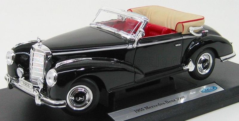 1:18 Welly - 1955 Mercedes-Benz 300S Cabriolet Open Black 1:18 Welly - 1955 Mercedes-Benz 300S Cabriolet Open Black
