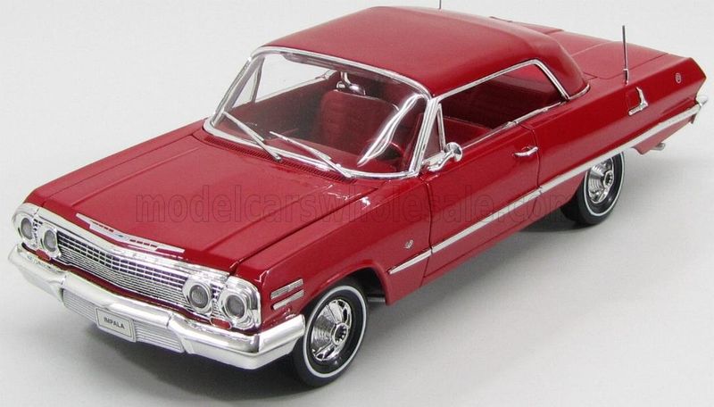 1:18 Welly - 1963 Chevrolet Impala Hard-Top 2-Door Red 1:18 Welly - 1963 Chevrolet Impala Hard-Top 2-Door Red