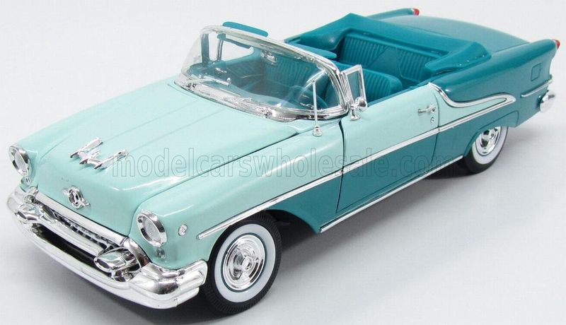 1:18 Welly - 1955 Oldsmobile Super 88 Cabriolet Open 2 Tone Green 1:18 Welly - 1955 Oldsmobile Super 88 Cabriolet Open 2 Tone Green