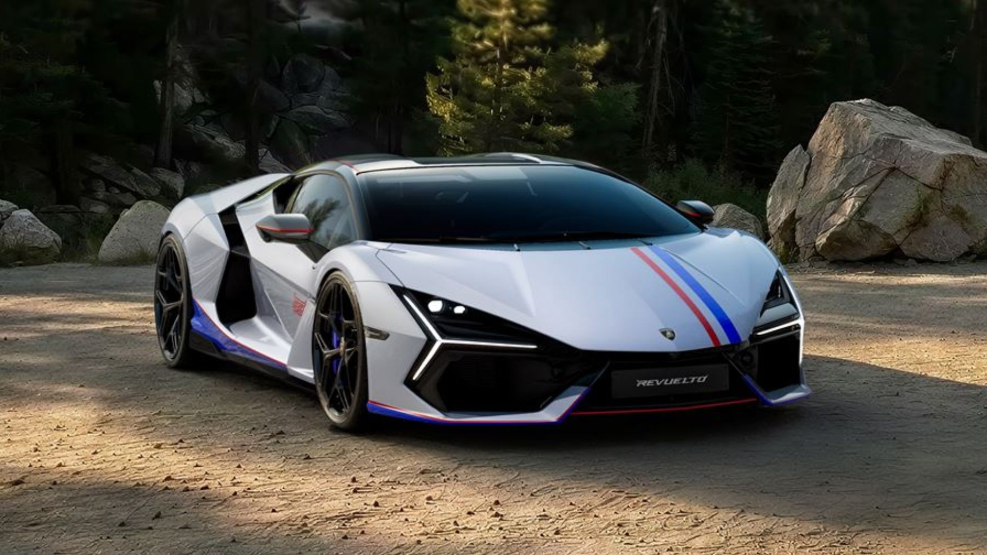 1:43 Looksmart - 2026 Lamborghini Revuelto NA63 Bianco Sideralis Rosso Mars Blu Royal Red White