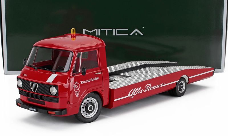 1:18 Mitica Diecast - 1977 Alfa Romeo A12 (F12) Autotransporter Red 1:18 Mitica Diecast - 1977 Alfa Romeo A12 (F12) Autotransporter Red