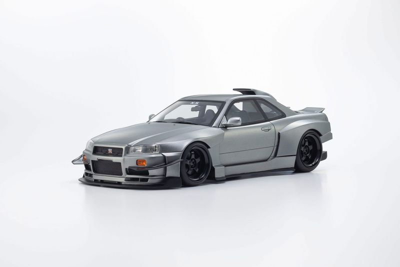 1:18 Kyosho - 2007 Nissan Skyline GT-R (R34) Khyzyl Saleem Grey