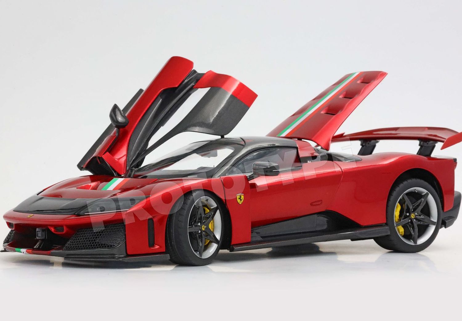 1:18 BBR - 2024 Ferrari F80 Rosso Corsa Red *Bicolor Rims and Italian Flag*