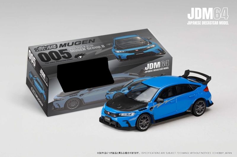 1:64 Hobby Japan - 2025 Honda Civic Type R (FL5) Mugen Group B, racing blue pearl