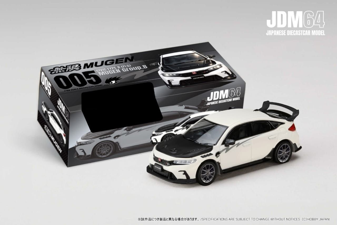 1:64 Hobby Japan - 2025 Honda Civic Type R (FL5) Mugen Group B, championship white