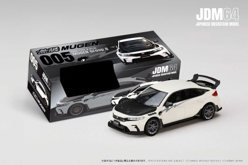 1:64 Hobby Japan - 2025 Honda Civic Type R (FL5) Mugen Group B, championship white