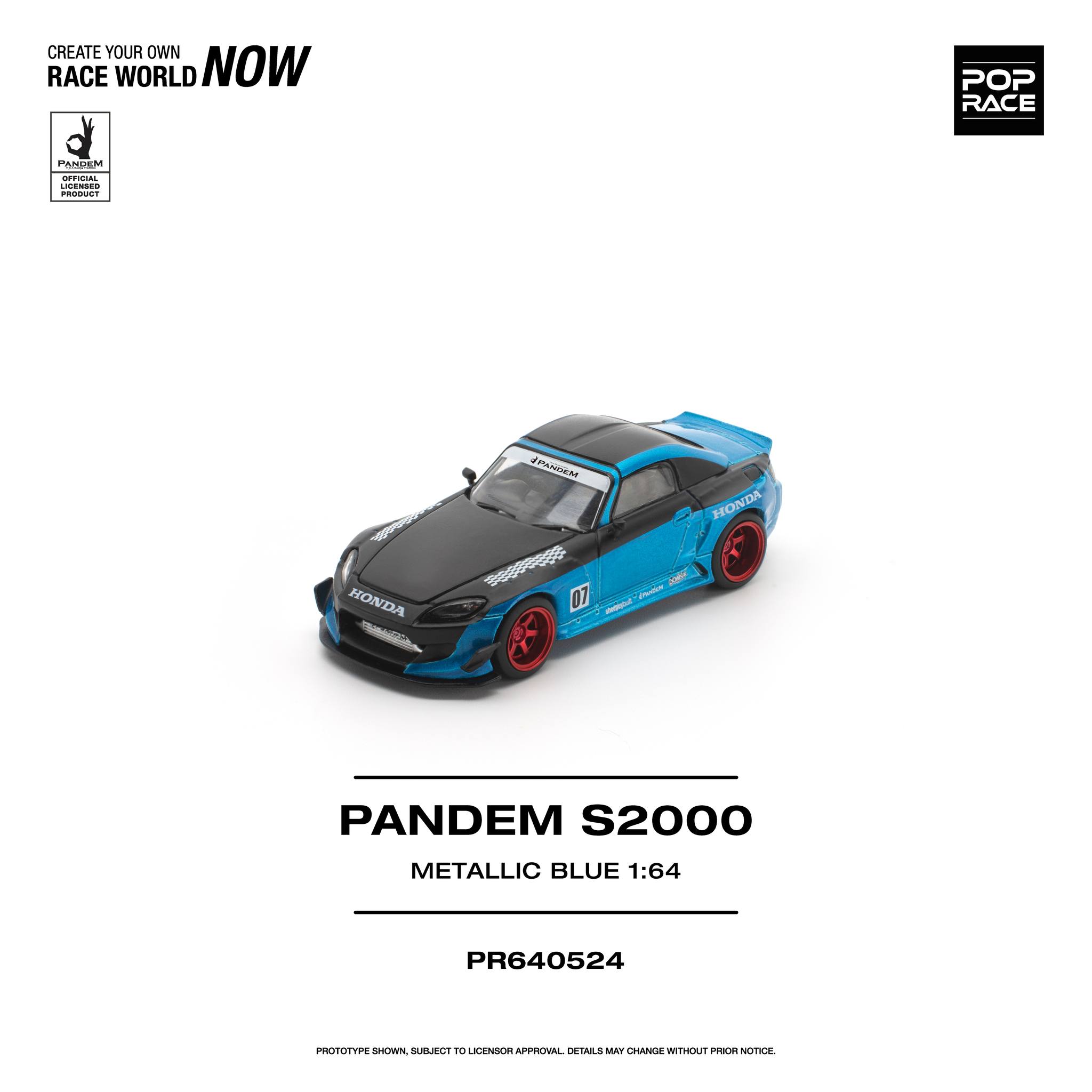 1:64 Pop Race Limited - Pandem S2000, metallic blue