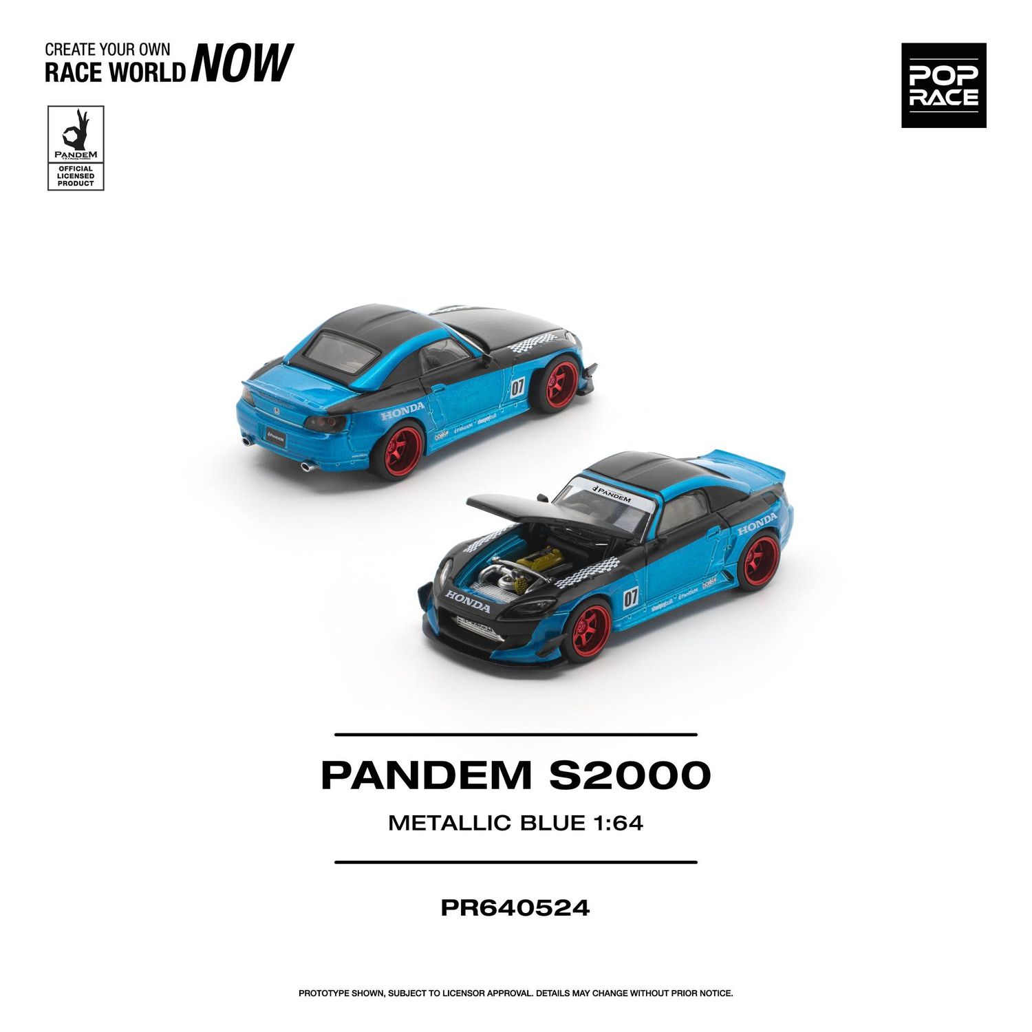 1:64 Pop Race Limited - Pandem S2000, metallic blue