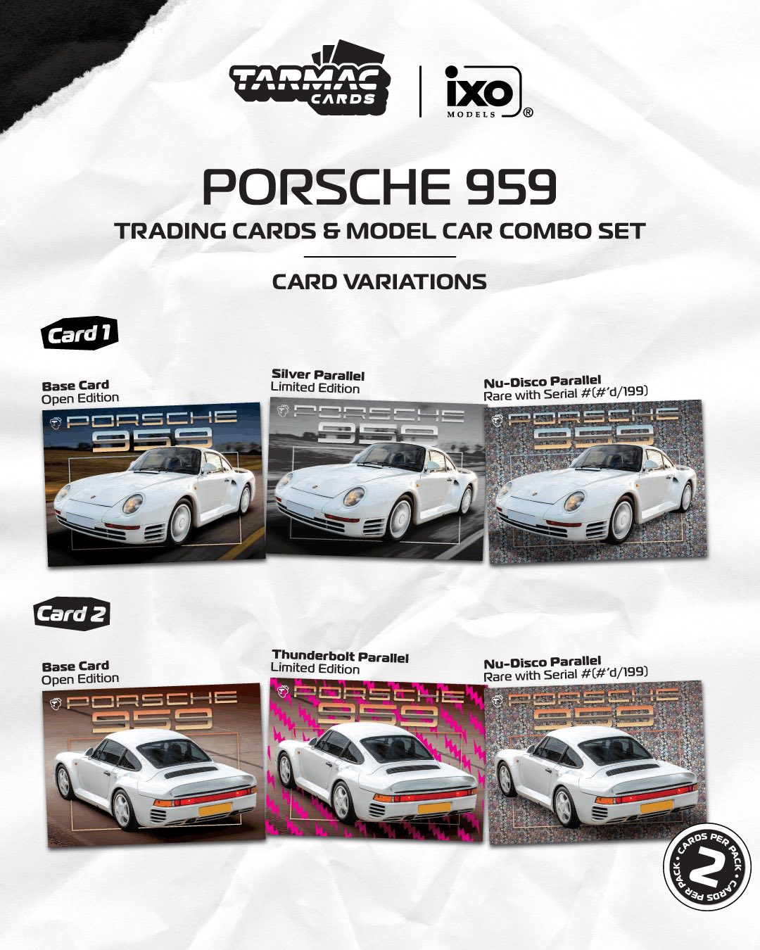 1:64 Tarmac - 1989 Porsche 959, white *Tarmac Cards*