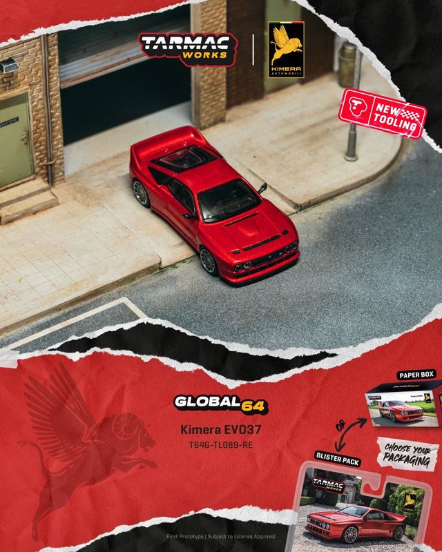 1:64 Tarmac - 2021 Kimera EVO37, red