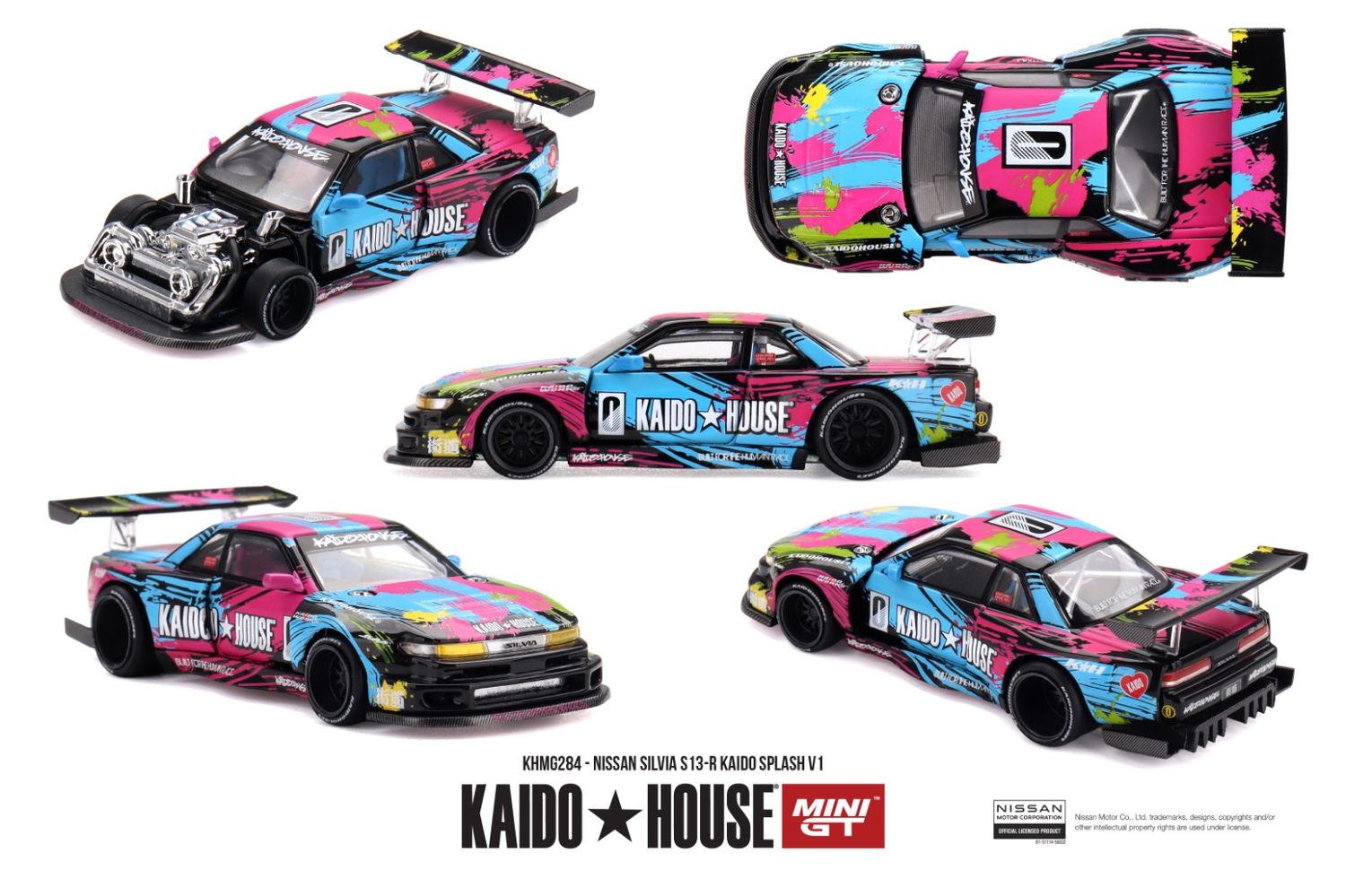 1:64 Mini GT - 1991 Nissan Silvia S13-R Kaido Splash V1