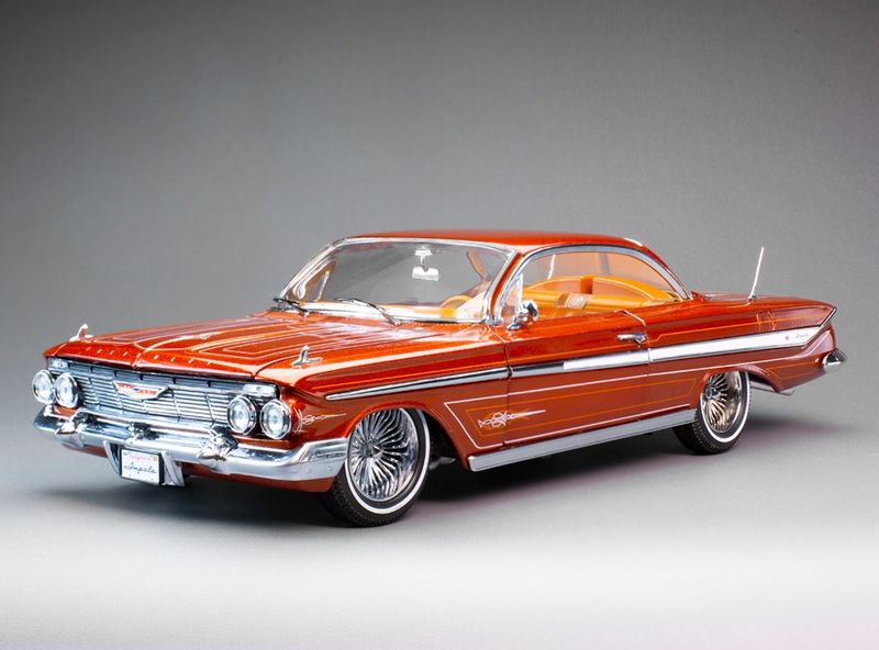 1:18 Sunstar - 1961 Chevrolet Impala Lowrider Cabriolet Hard-Top Copper Metallic