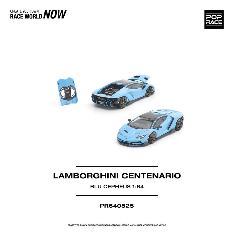 1:64 Pop Race Limited - Lamborghini Centenario, blue cepheus