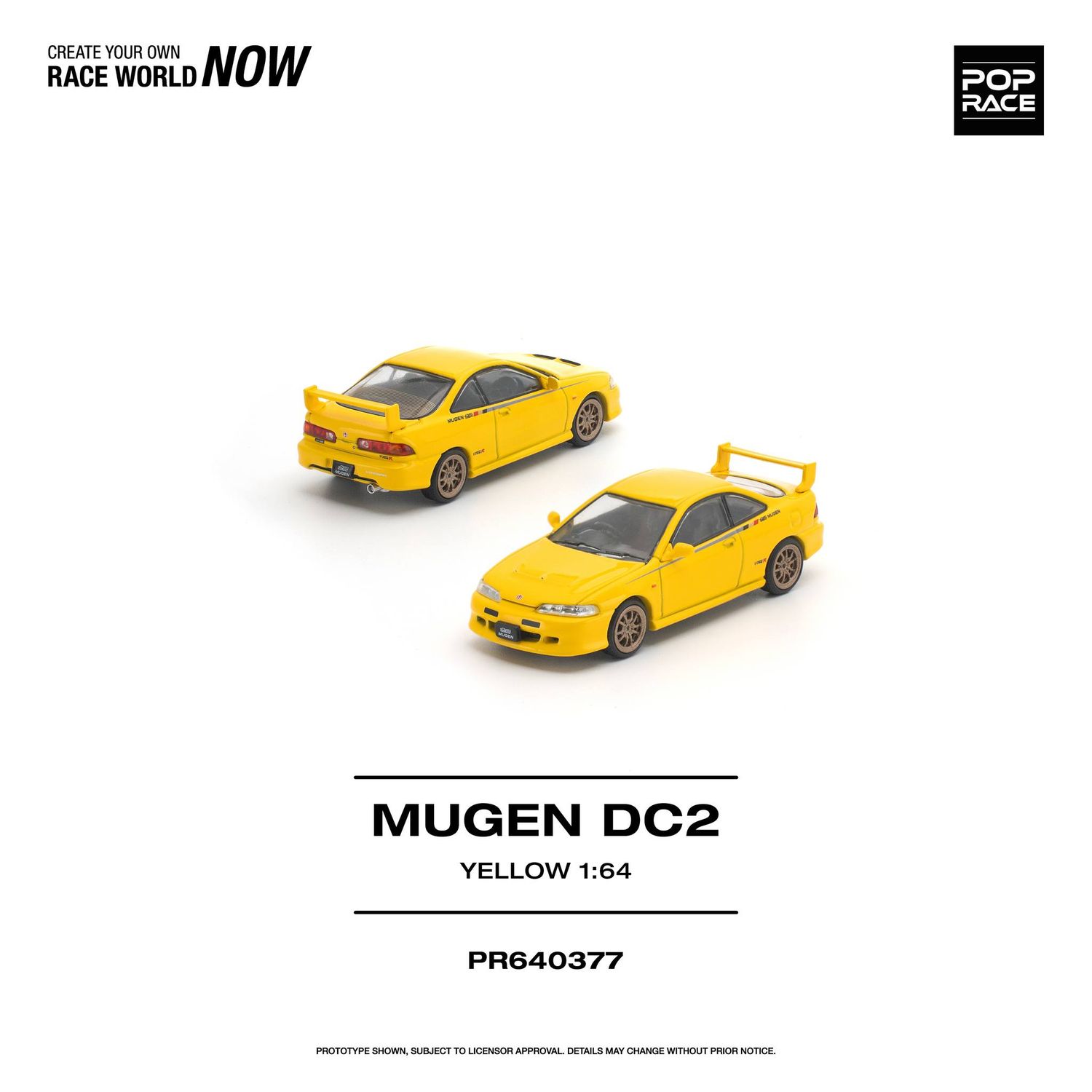 1:64 Pop Race Limited - Mugen DC2, yellow