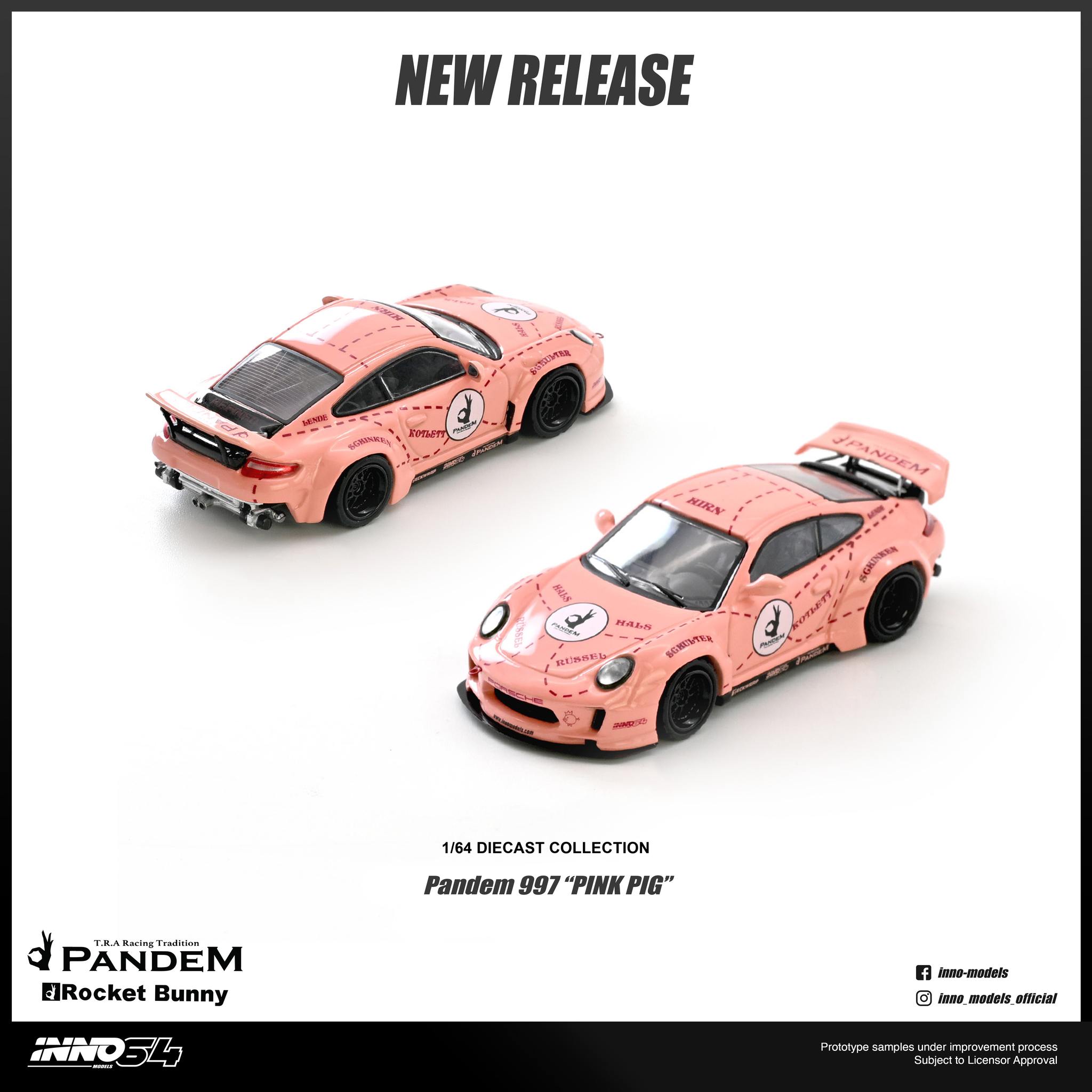 1:64 Inno64 - Pandem 997 *Pink pig*, pink
