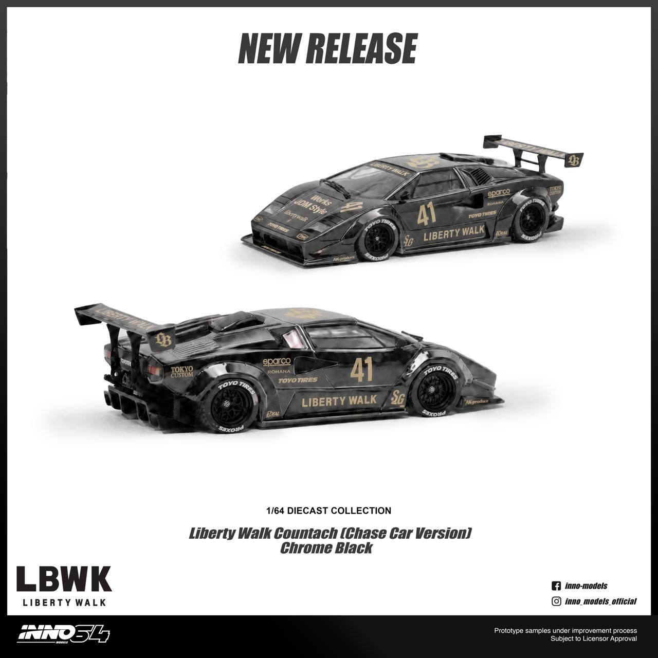 1:64 Inno64 - Lamborghini Countach Liberty Walk, white