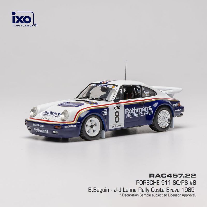 1:43 Ixo - Porsche 911 SC/RS #8 Rally Costa Brava 1985 B. Béguin - J.-J. Lenne