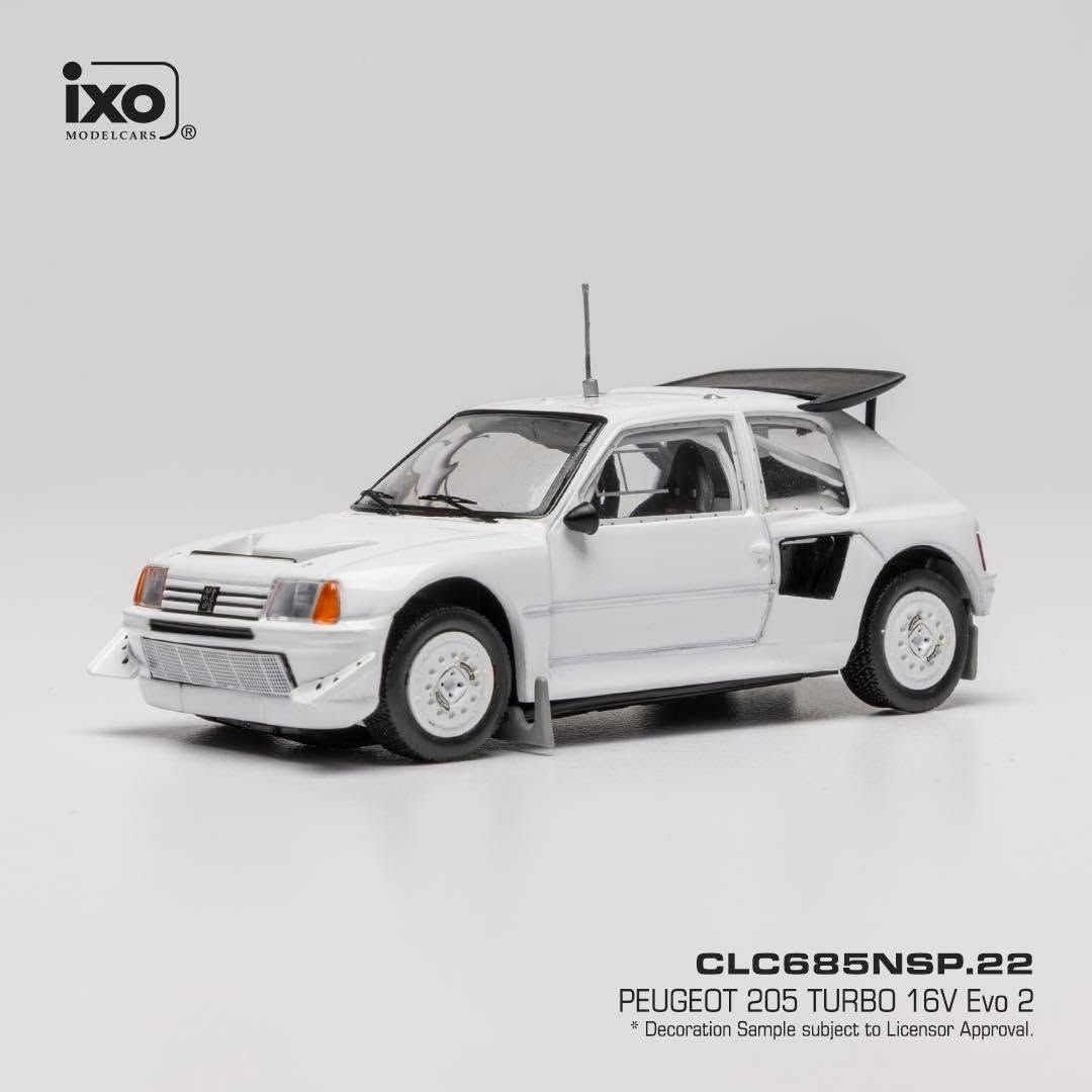 1:43 Ixo - 1986 Peugeot 205 Turbo 16V Evo 2 White 1:43 Ixo - 1986 Peugeot 205 Turbo 16V Evo 2 White