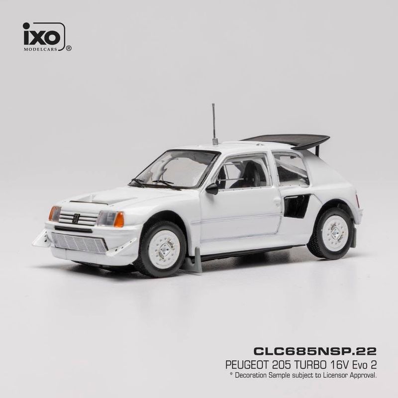 1:43 Ixo - 1986 Peugeot 205 Turbo 16V Evo 2 White 1:43 Ixo - 1986 Peugeot 205 Turbo 16V Evo 2 White