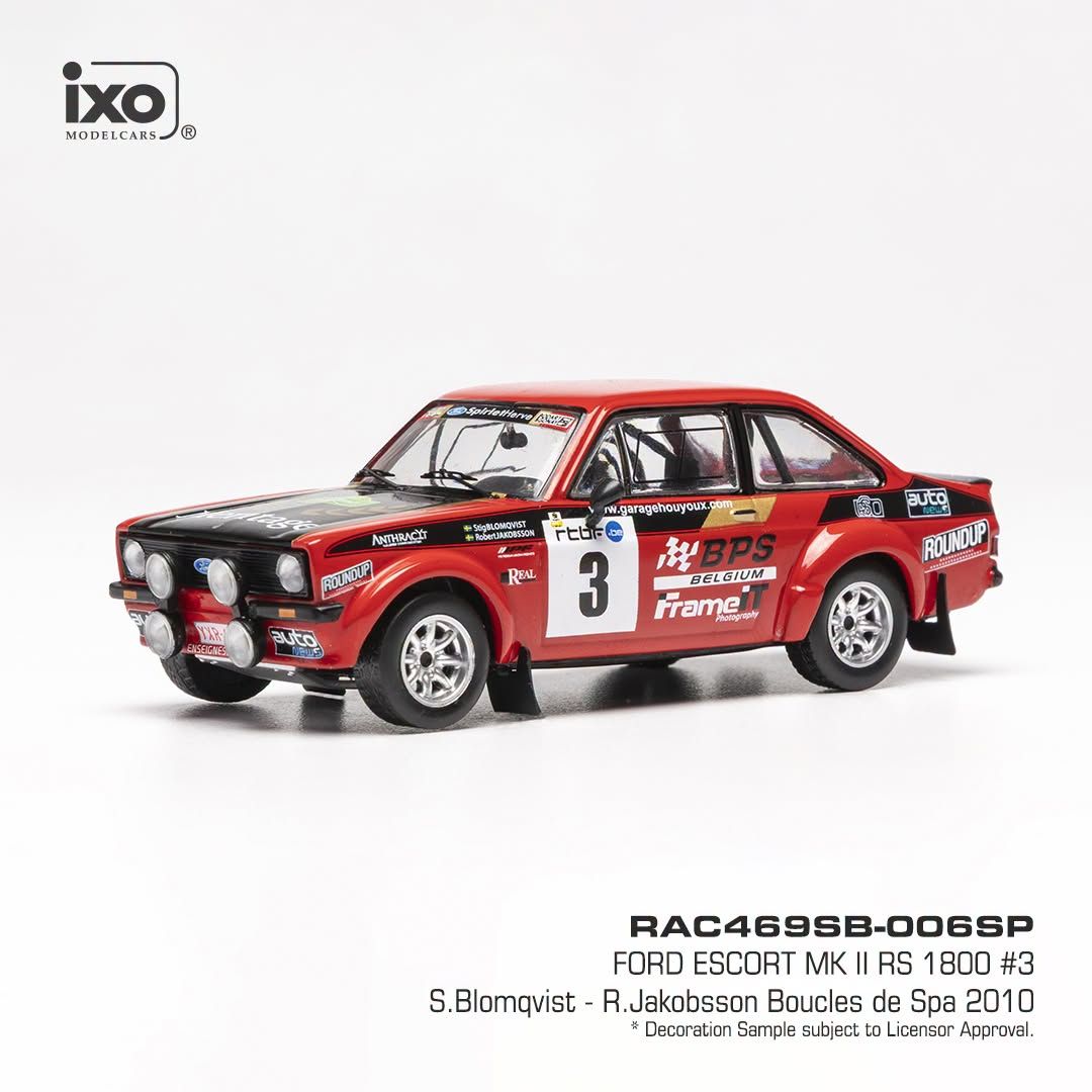 1:43 Ixo - Ford Escort Mk II RS 1800 #3 Legend Boucles de Spa 2010 S. Blomqvist - R. Jakobsson 1:43 Ixo - Ford Escort Mk II RS 1800 #3 Legend Boucles de Spa 2010 S. Blomqvist - R. Jakobsson
