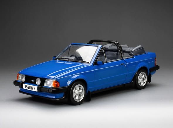 1:18 Sunstar - 1984 Ford Escort XR3i 1.6 MkIII RHD Cabriolet Open Blue