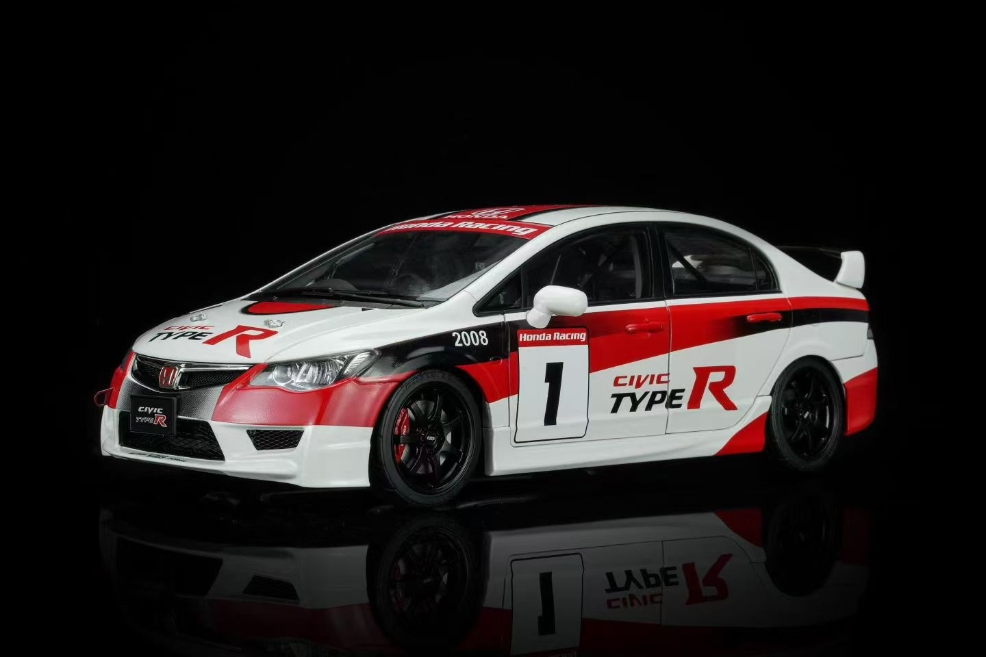 1:18 Motorhelix - 2012 Honda Civic Type-R #1 Japan One Make Race White Red