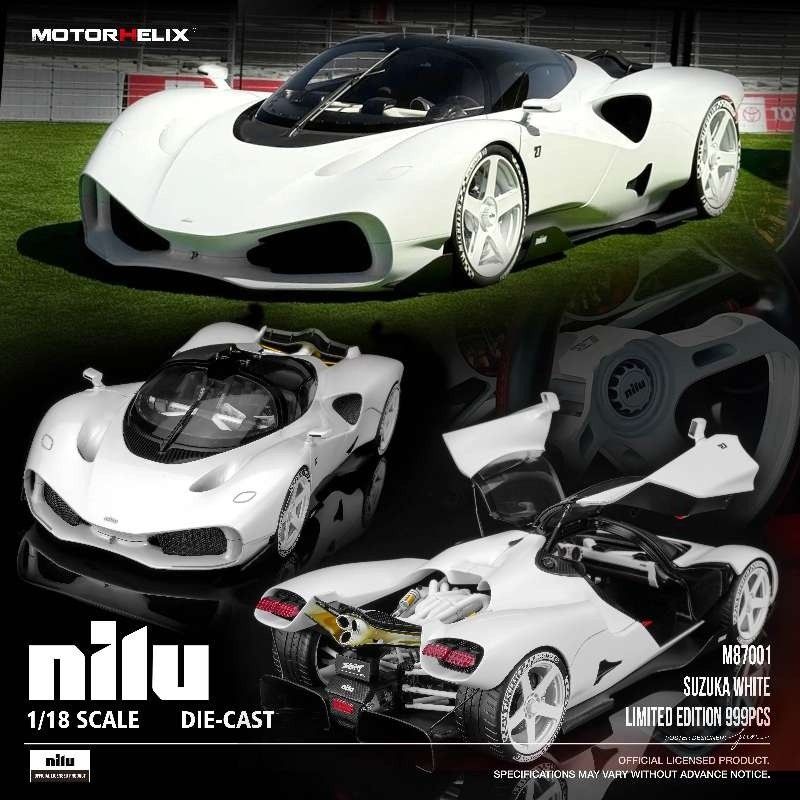 1:18 Motorhelix - 2024 Nilu Nilu27 V12 6.5L 1070hp White