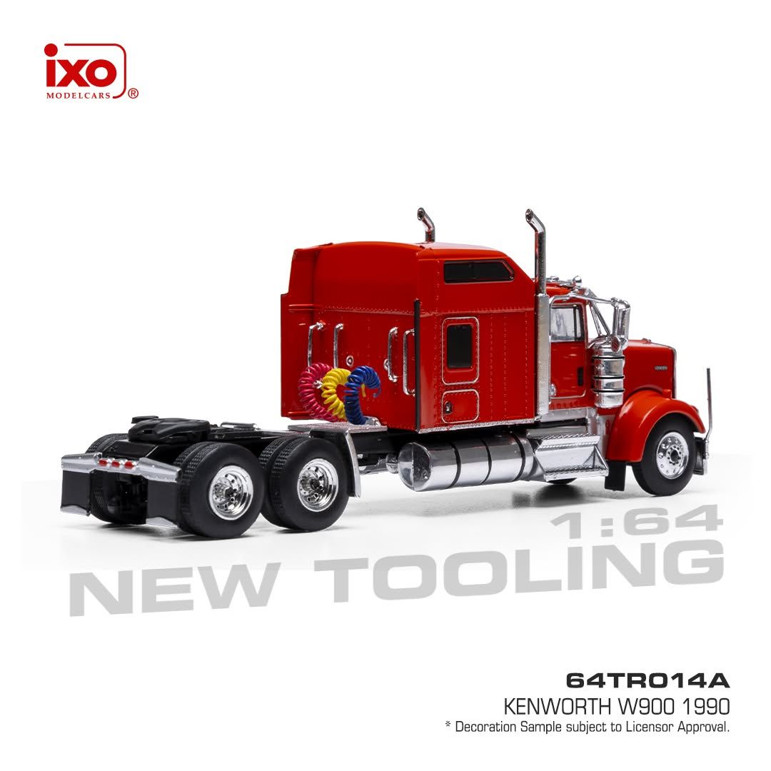 1:64 Ixo - 1990 Kenworth W900 Sleeper Cab, rot