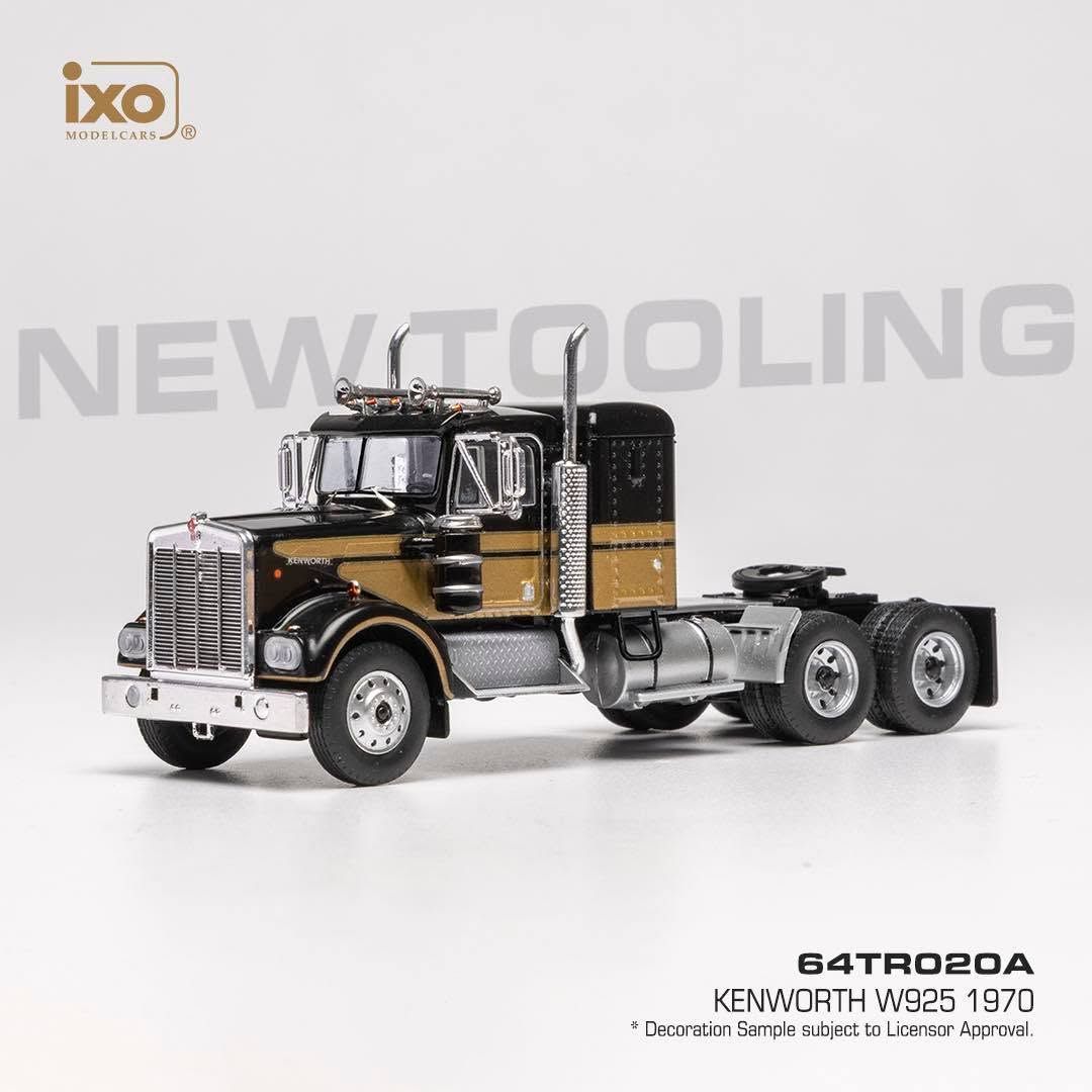 1:64 Ixo - 1970 Kenworth W925, schwarz/gold,