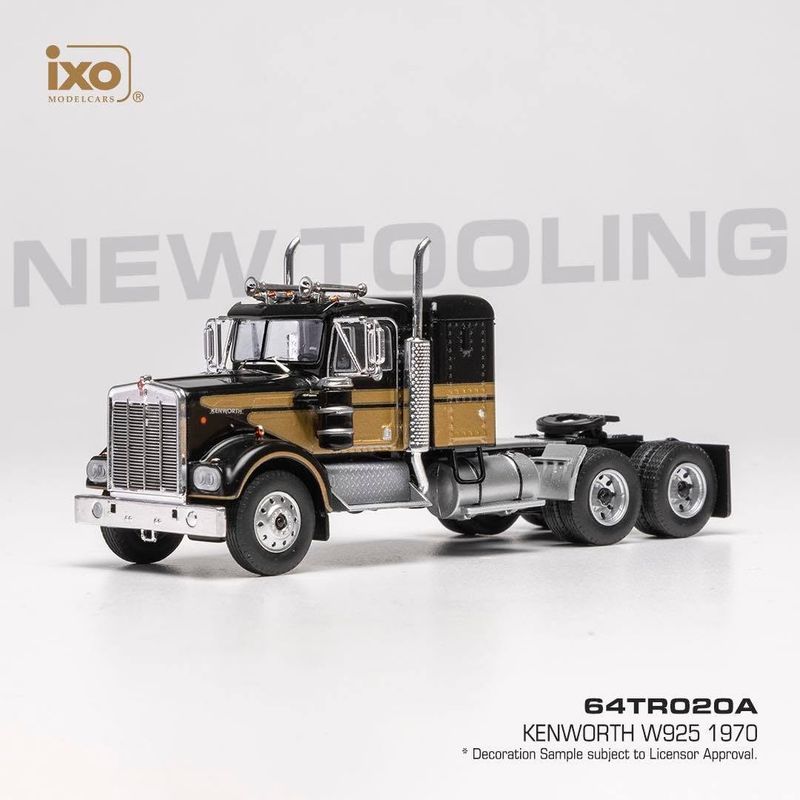 1:64 Ixo - 1970 Kenworth W925, schwarz/gold, 1:64 Ixo - 1970 Kenworth W925, schwarz/gold,