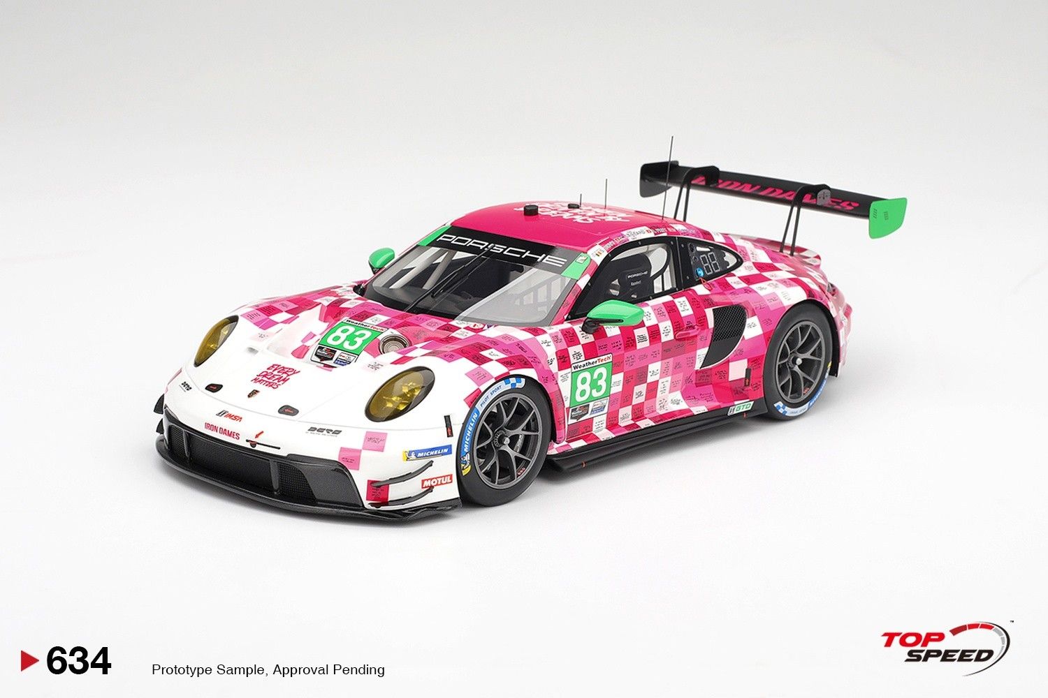 1:18 TSM - Porsche 911 (992) GT3 R 4.2L Team Iron Dames #83 IMSA 24h Daytona 2025 S. Bovy - R. Frey - M. Gatting - K. Gaillard