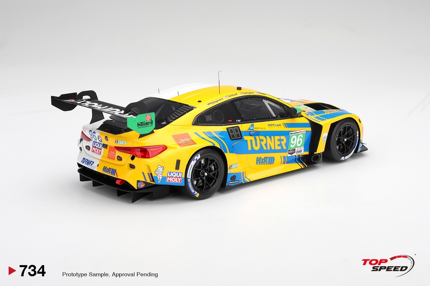 1:18 TSM - BMW 4-Series M4 GT3 Evo 3.0L Turbo Team Turner Motorsport #96 IMSA 24h Daytona 2026 R. Foley - P. Gallagher - J. Klingmann - F. Selldorff