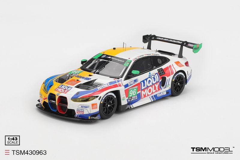 1:43 TSM - BMW 4-Series M4 GT3 Evo 3.0L Turbo Team Turner Motorsport #96 IMSA 24h Daytona 2026 R. Foley - P. Gallagher - J. Klingmann - F. Selldorff 1:43 TSM - BMW 4-Series M4 GT3 Evo 3.0L Turbo Team Turner Motorsport #96 IMSA 24h Daytona 2026 R. Foley - P. Gallagher - J. Klingmann - F. Selldorff