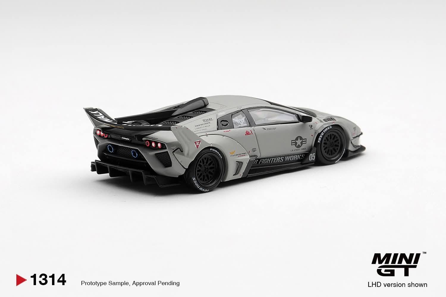 1:64 Mini GT - 2025 Lamborghini GT EVO LB-Silhouette Works Murcielago, grey *Blister packaging*