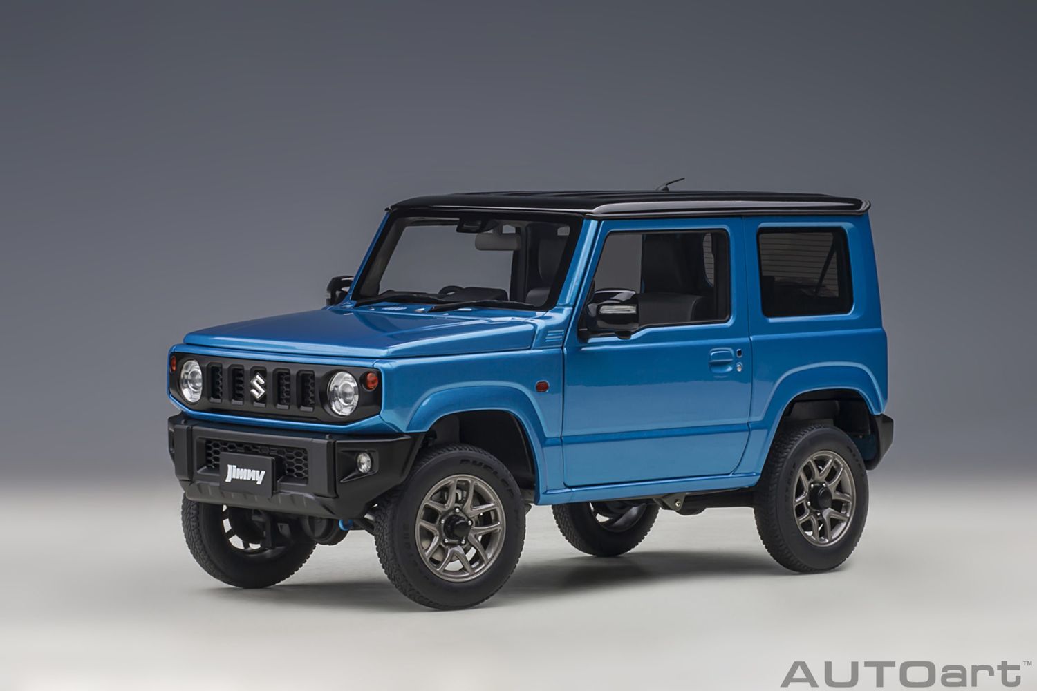 1:18 Autoart - Suzuki Jimny (JB64) (Brisk Blue) with Black roof