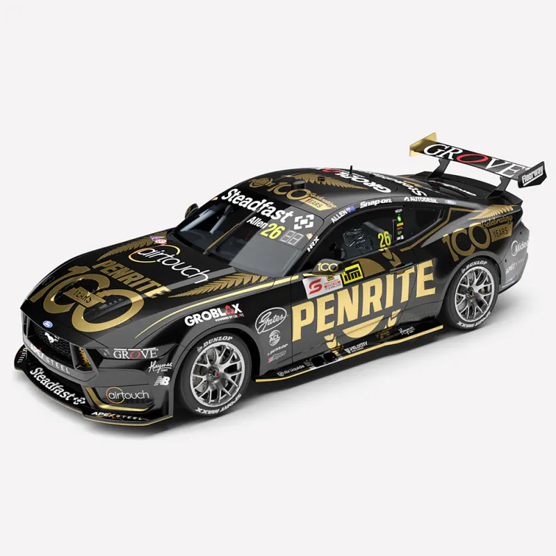 1:18 Authentic Collectables - Penrite Racing #26 Ford Mustang GT - 2026 ITM Christchurch Super 440 Race 10 Winner (First Supercars Win) - Driver: Kai Allen 1:18 Authentic Collectables - Penrite Racing #26 Ford Mustang GT - 2026 ITM Christchurch Super 440 Race 10 Winner (First Supercars Win) - Driver: Kai Allen