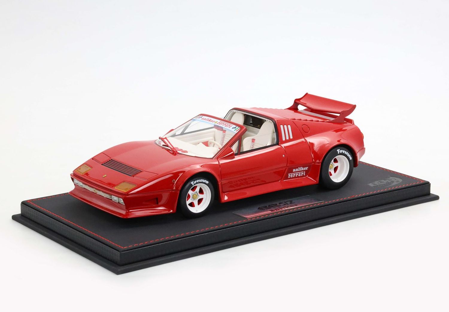 1:18 BBR - 1984 Ferrari 512 BB Targa Anliker Open Roof Rosso Corsa Red *with Showcase*