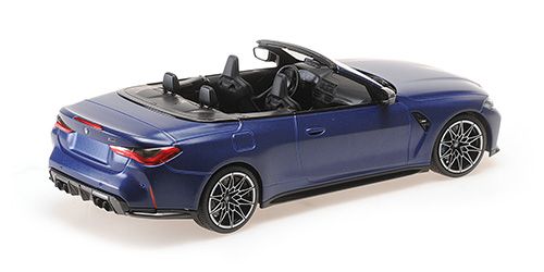 1:18 Minichamps - 2021 BMW M4 Cabriolet Matt Blue Metallic