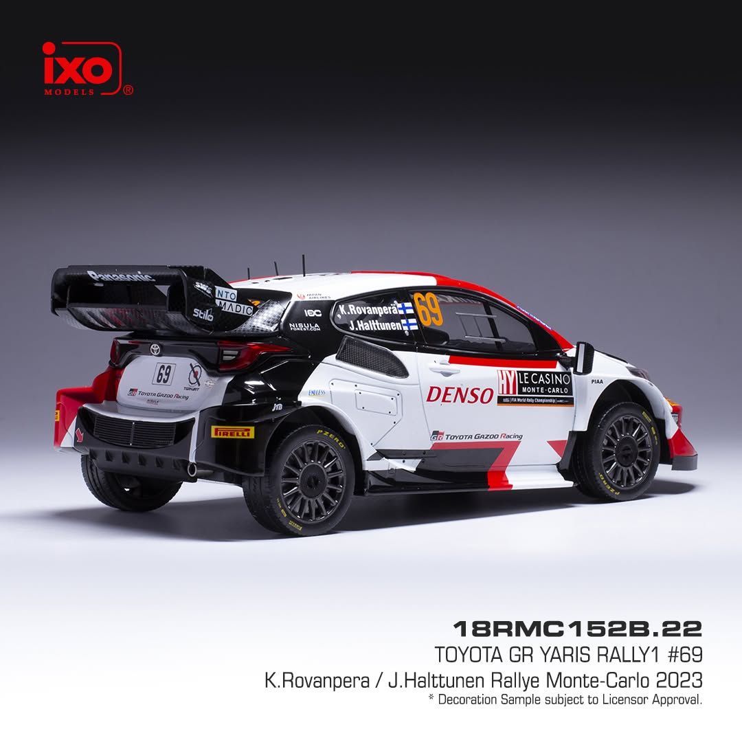 1:18 Ixo - Toyota GR Yaris #69 Rally Monte Carlo 2023 K. Rovanperä - J. Halttunen