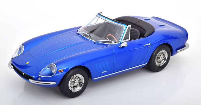 1:18 KK Scale - Ferrari 275 GTB4 NART Spyder 1967 blaumetallic *mit abnehmbarem Softtop*