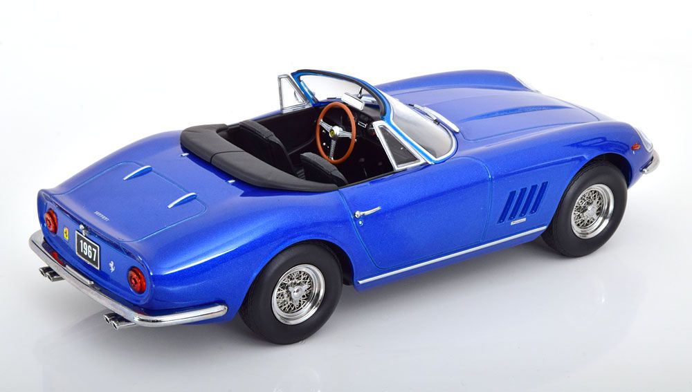 1:18 KK Scale - Ferrari 275 GTB4 NART Spyder 1967 blaumetallic *mit abnehmbarem Softtop*