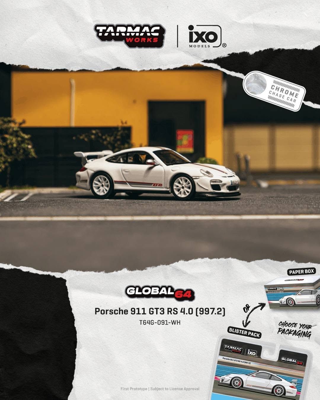 1:64 Tarmac - 2025 Porsche 911 (997) GT3 RS, white *Blister*