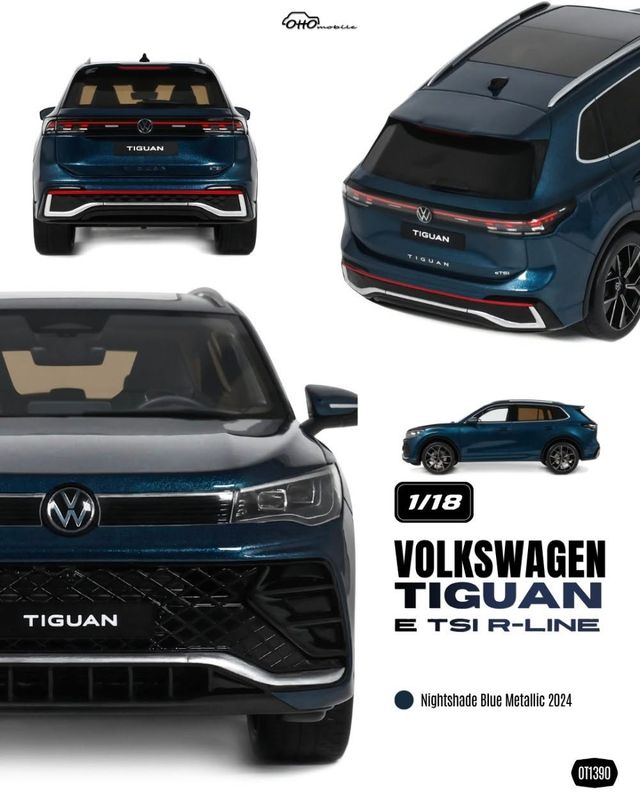 1:18 Otto Mobile - 2024 Volkswagen Tiguan eTSI R-Line Blue Metallic